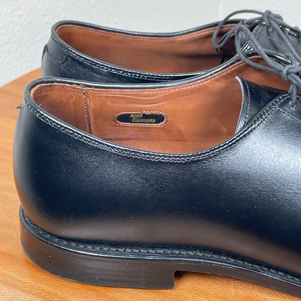ALLEN EDMONDS Delray Split Toe Lace Up Oxfords Dress Shoes 12D Black Leather USA - Picture 11 of 16